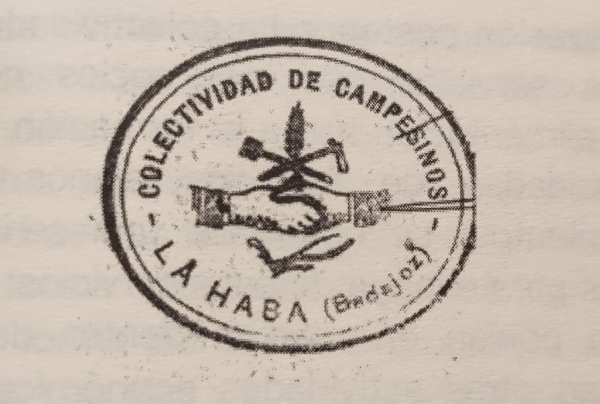 Sello Colectividad de Campesinos Extremadura La Haba